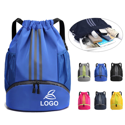 SUPSAW59 Side Mesh Pockets Drawstring Backpack