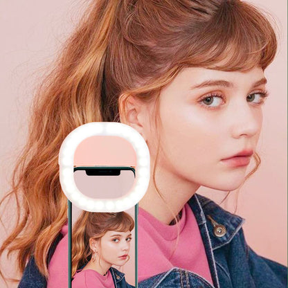 SUPSAW91 Quadratisches Selfie-LED-Licht mit Clip