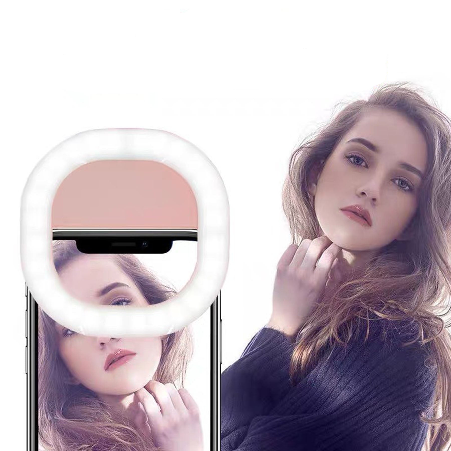 SUPSAW91 Quadratisches Selfie-LED-Licht mit Clip