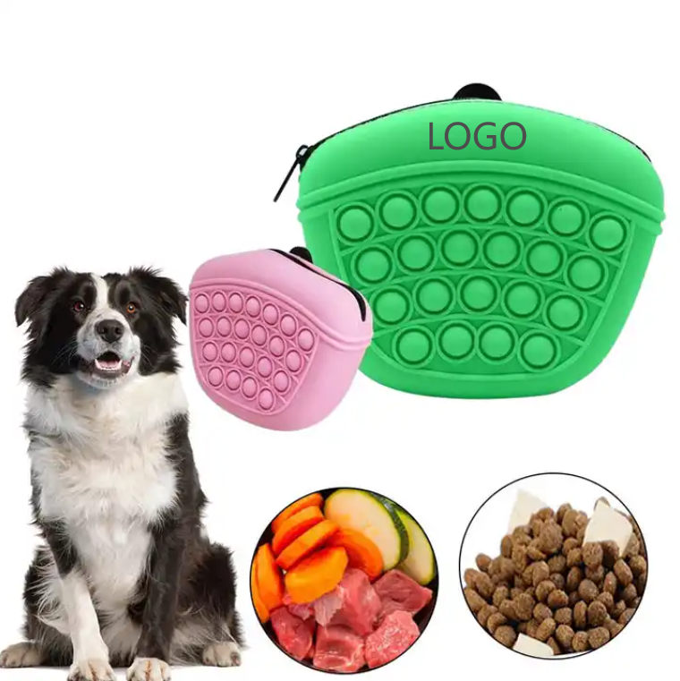 SUPSBL13 Silicone Portable Dog Treat Pouch Bag