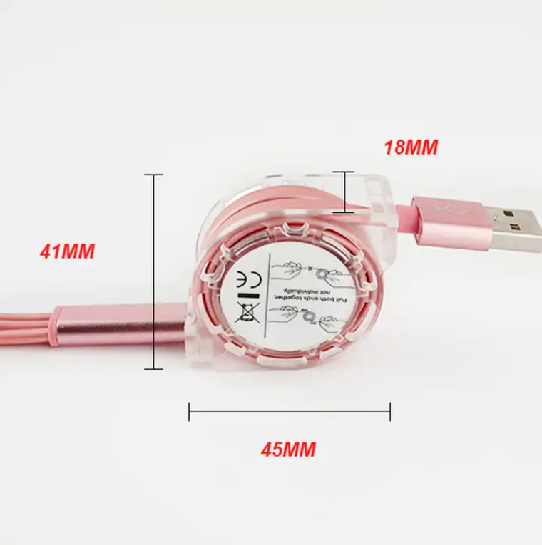 SUPSBL19 3-in-1-Ladekabel mit Aufrollfunktion