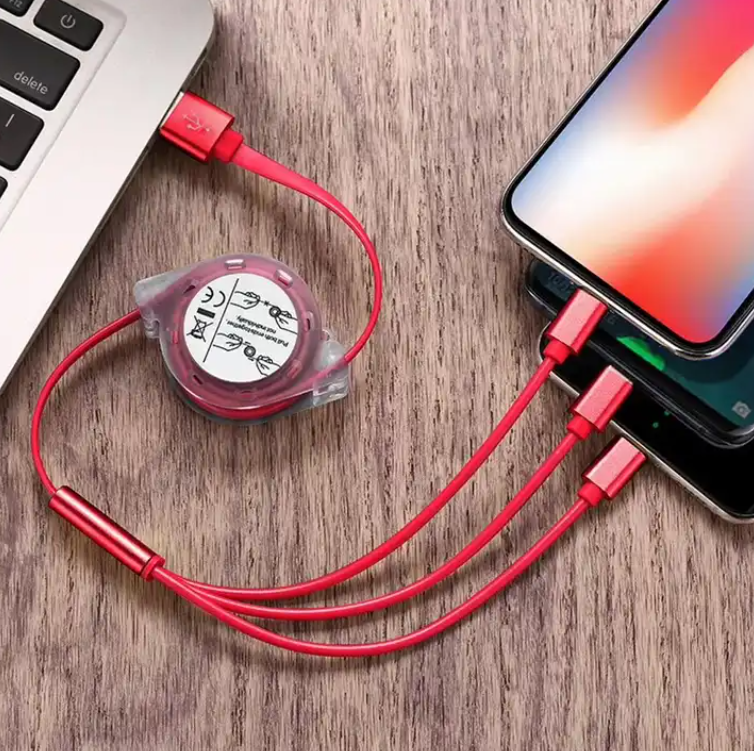 SUPSBL19 3-in-1-Ladekabel mit Aufrollfunktion