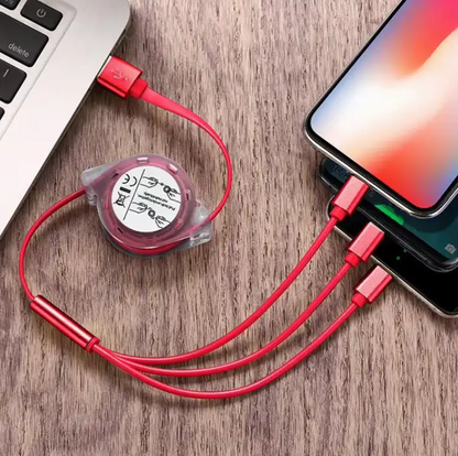 SUPSBL19 3-in-1-Ladekabel mit Aufrollfunktion