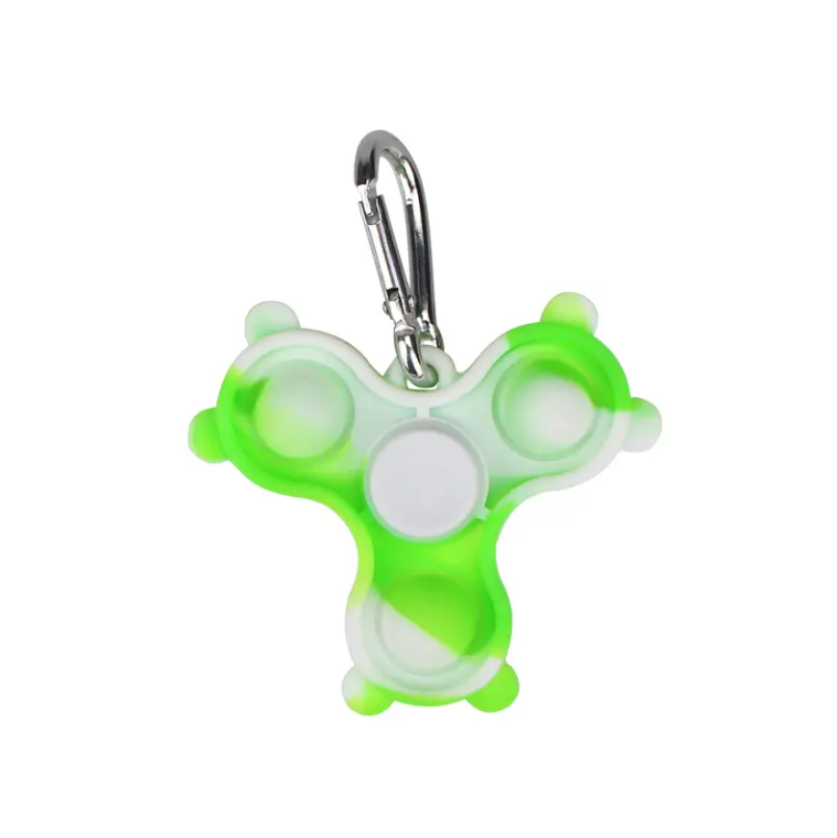 SUPSBL38 Silicone Stress Reliever Spinning Fidget Spinner Toys with Keychain
