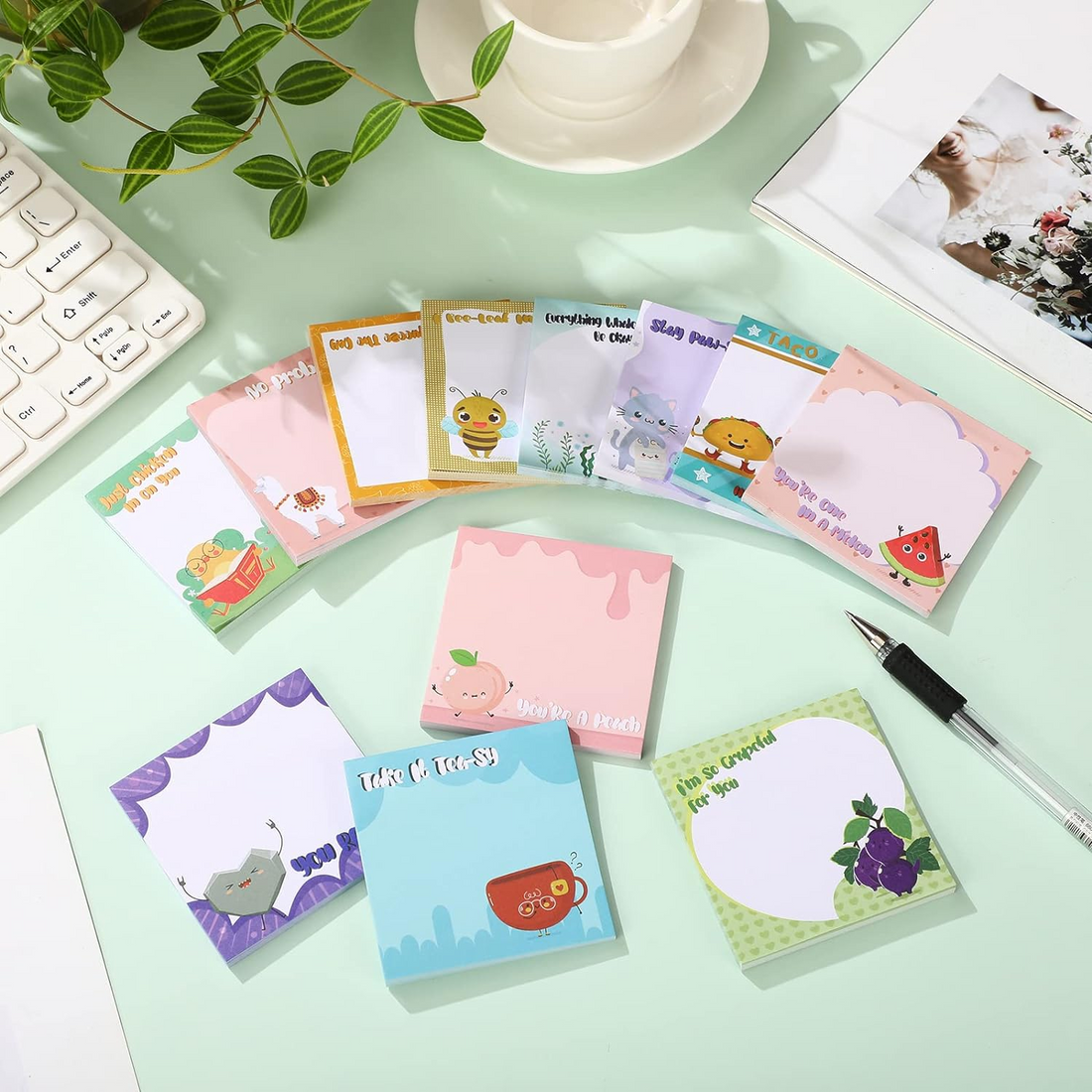 SUPSBL39 3&quot; X 3&quot; Adhesive Sticky Notepad - 50 Sheets