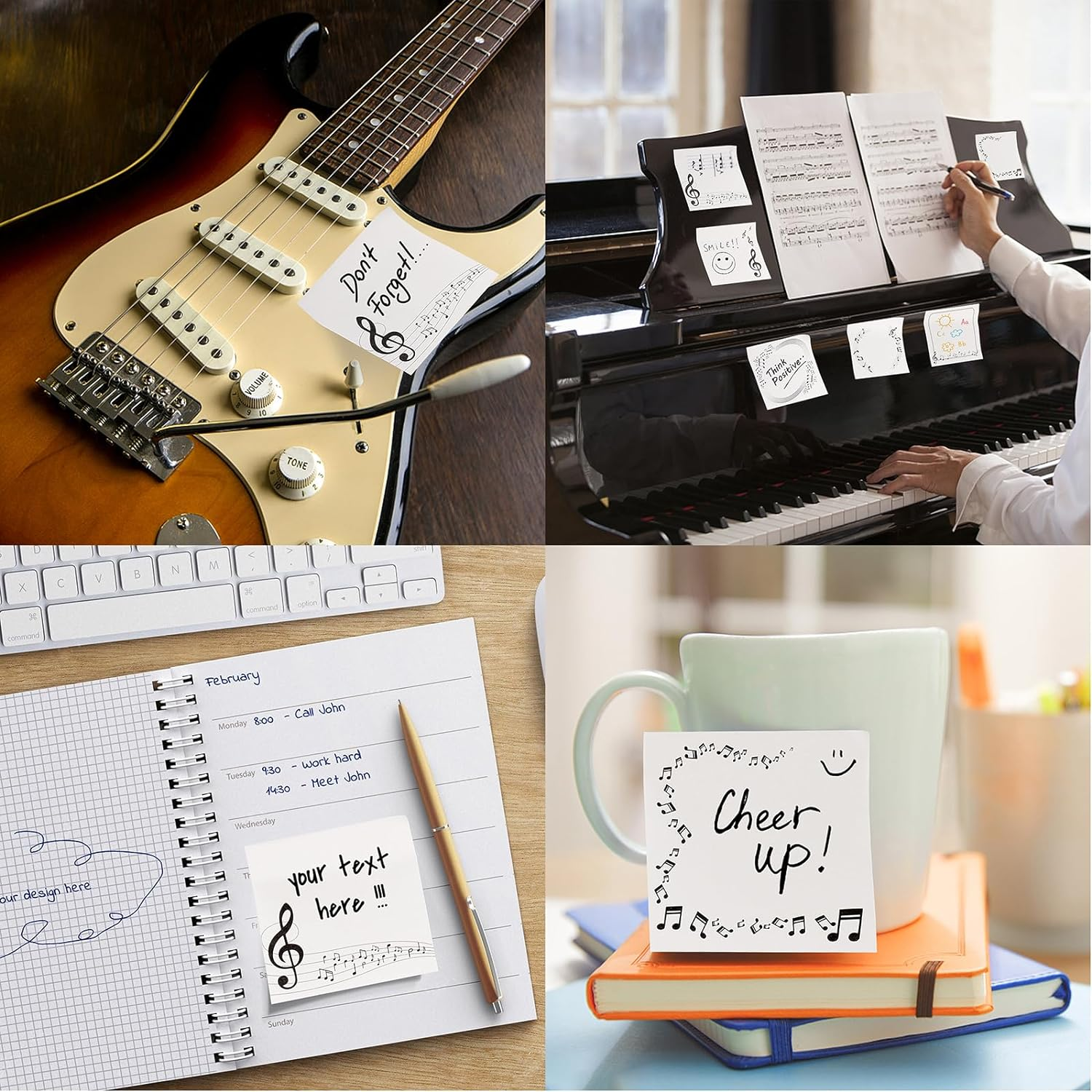 SUPSBL39 3&quot; X 3&quot; Adhesive Sticky Notepad - 50 Sheets