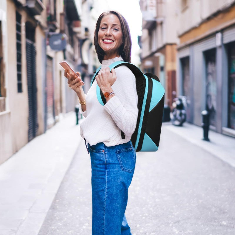 SUPSBY26 LED Backpack with App Control City Serise, 17 Inch Cool DIY Pixel Art Animation Fashion Programming Laptop Backpack, Unique Gift for Men or Women
