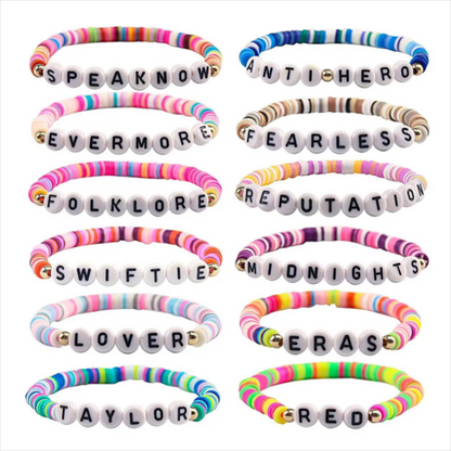 SUPSJC26 Rainbow Alphabet Beads Bracelet
