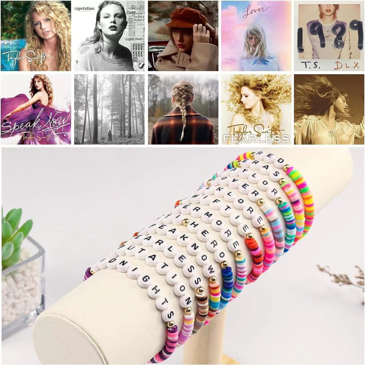 SUPSJC26 Rainbow Alphabet Beads Bracelet