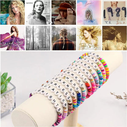 SUPSJC26 Rainbow Alphabet Beads Bracelet