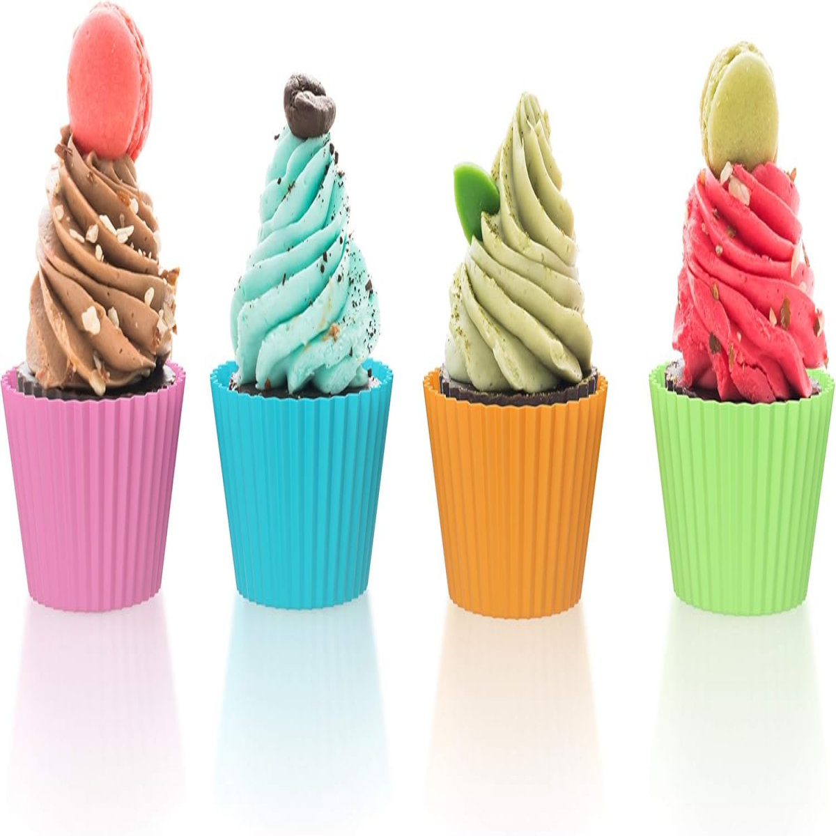 SUPSJC33 Reusable Silicone Cupcake Baking Cup