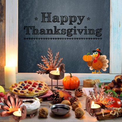SUPSJC35 Thanksgiving Turkey Tea Lights Candle Holder