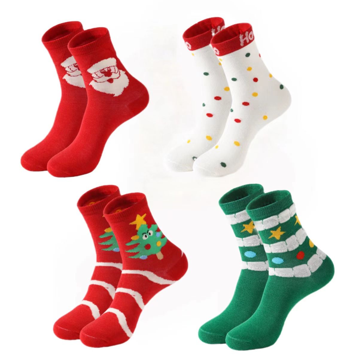 HUPSJC40 Lustige bunte Weihnachtssocken