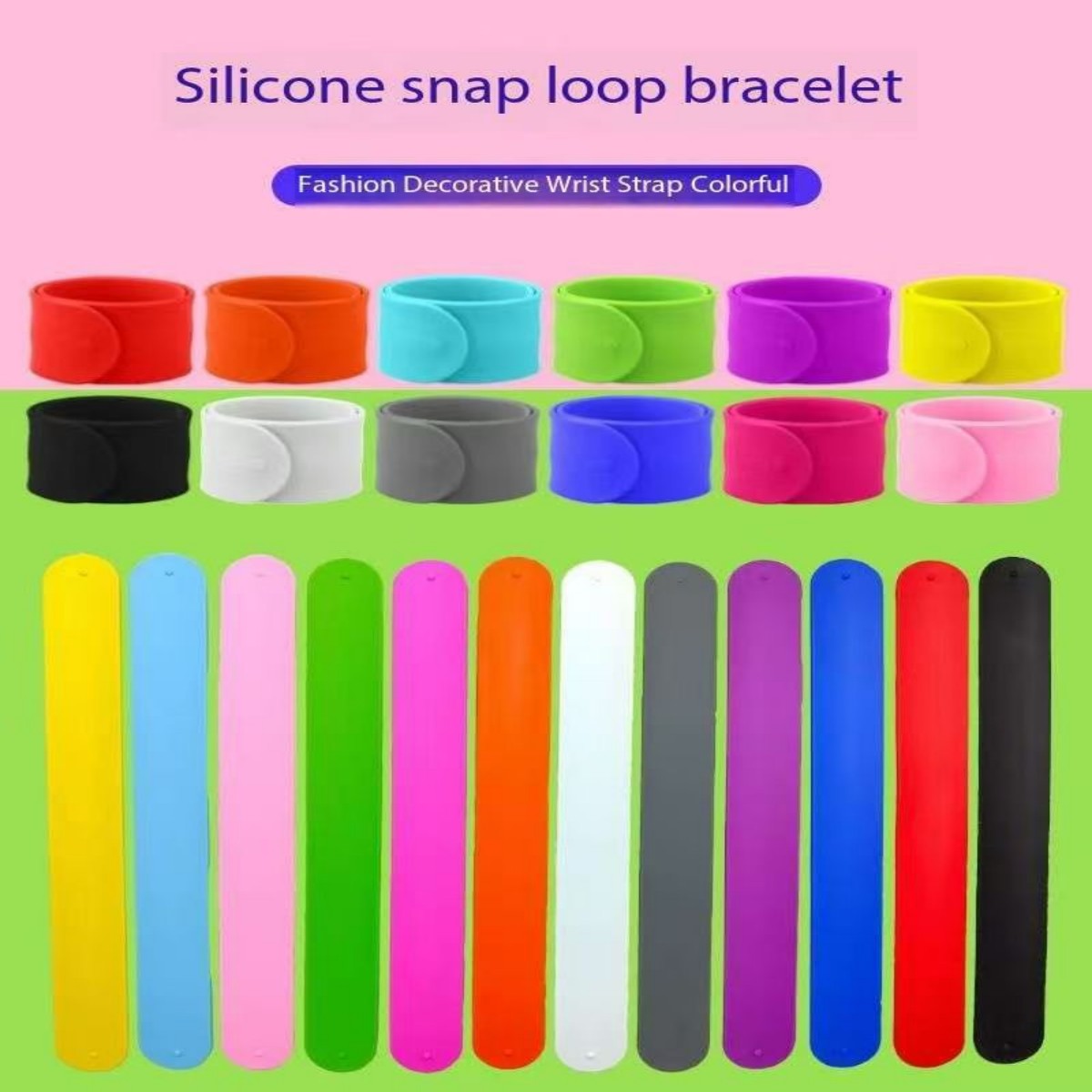 SUPSJC62  Silicone Slap Bracelet