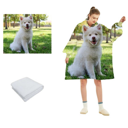 SUPSJY15 Christmas Fleece Lined Hoodie Blanket