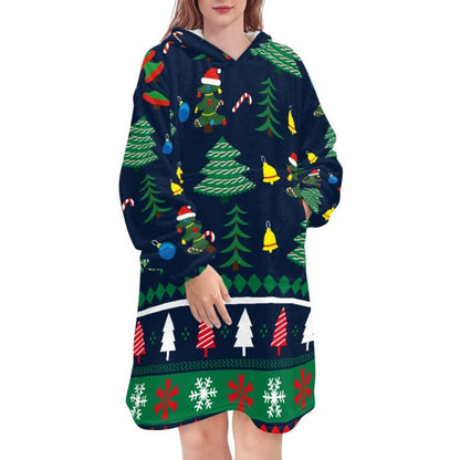 SUPSJY16 Christmas Cotton Hoodie Blanket