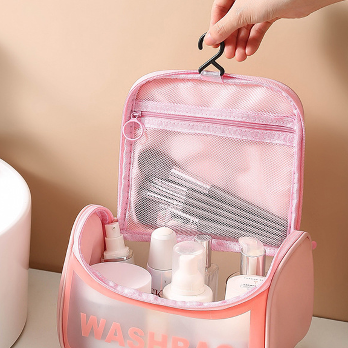 SUPSJY20 Frosting Waterproof Cosmetics Handbag