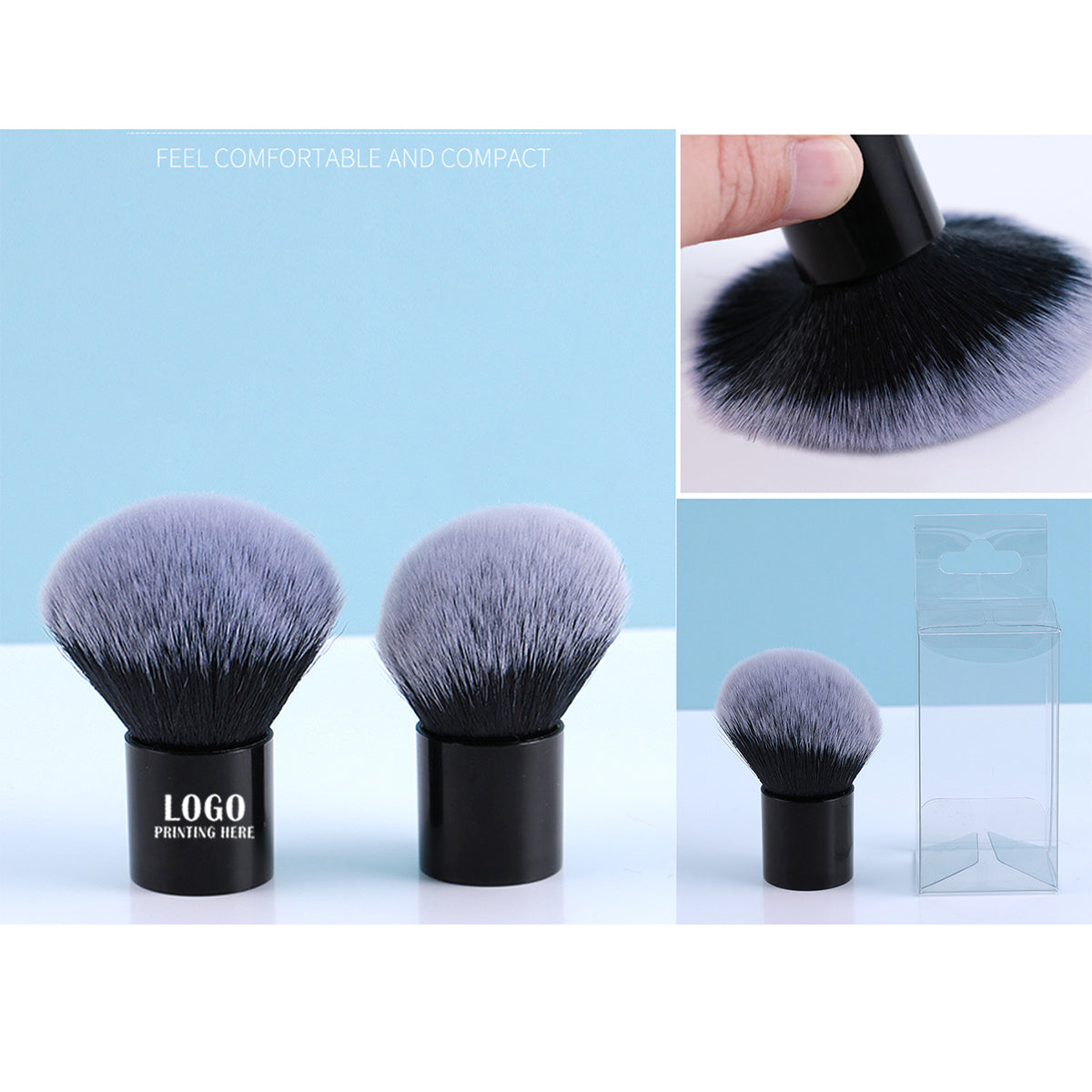 HUPSRC116 Portable Mineral Powder Brush Fluffy Kabuki Brush
