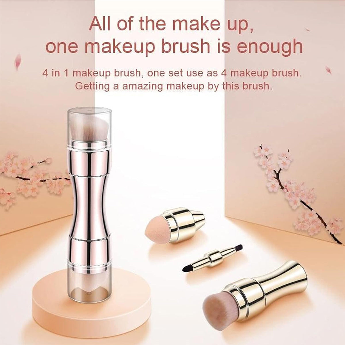 HUPSRC120 4 In 1 Retractable Makeup Brush Set