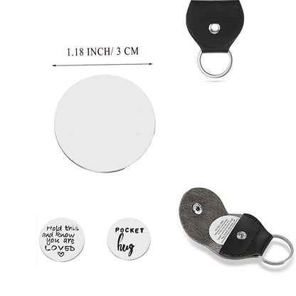 HUPSRC39 Stainless Steel Double Sided Inspirational Gift Round Shaped