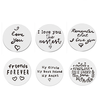 HUPSRC39 Stainless Steel Double Sided Inspirational Gift Round Shaped