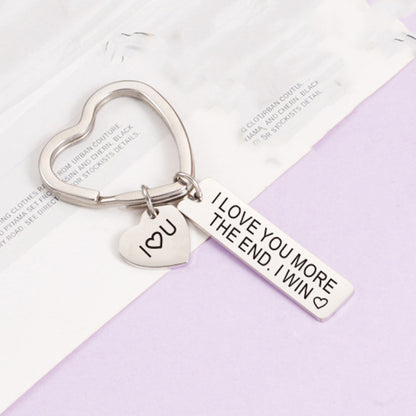 SUPSRC51 Stainless Steel Keychain With Heart Circle
