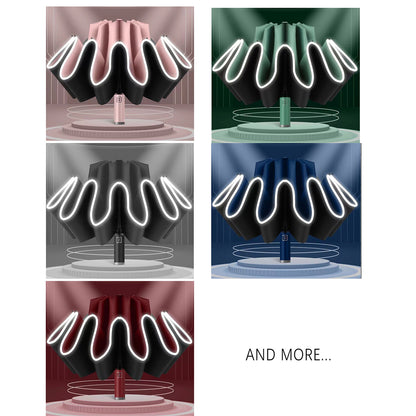 SUPSRC60 The Color Flip Inverted Folding Umbrella Auto Open Reverse Auto Closing